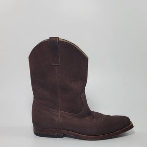 Western/ Rodeo Leather Boots. Dark Brown/ Wine Color. Size US 6